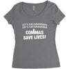 commas save lives t shirt Women's Triblend Scoop T-shirt