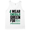 i wear emerald green for liver cancer awareness Tank Top