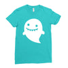 funny ghost Ladies Fitted T-Shirt