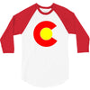 colorado flag 3/4 Sleeve Shirt