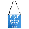 british pint funny Adjustable Strap Totes