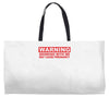 drinking with me pregnancy warning Weekender Totes