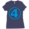 number 4 Ladies Fitted T-Shirt