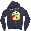 moon rocket Zipper Hoodie