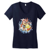 shining splash koi Women's V-Neck T-Shirt