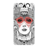 girl and skull iPhone 7 Case