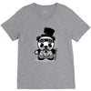 steampunk panda V-Neck Tee