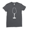 glasses wine Ladies Fitted T-Shirt