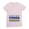 Baby Boy Under Construction Ladies Fitted T-Shirt