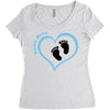 Baby Boy with Heart Any Name Customized Women's Triblend Scoop T-shirt