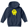 melting acid smiley face Youth Hoodie