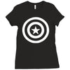 capitan america sticker vinyl decal Ladies Fitted T-Shirt