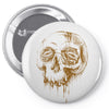 skull water color Pin-back button