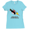 never give up poster Ladies Fitted T-Shirt