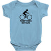 pump tires not gas earth friendly green living cool nerd geek shirt t Baby Onesie