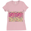 pink triangle print Ladies Fitted T-Shirt