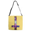 inverted galaxy cross funny  religion banter space fashion new Adjustable Strap Totes