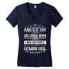And 8th Day God Look Down So God Made A Gemini Girl Women's V-Neck T-Shirt