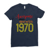 awesome since november 1970 Ladies Fitted T-Shirt