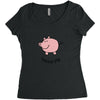 happy pig Women's Triblend Scoop T-shirt