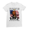 Honor Those Who Place Their Life On The Line Ladies Fitted T-Shirt
