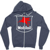 mobil oil vintage logo Zipper Hoodie