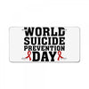 World Suicide Prevention Day License Plate