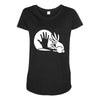 hand Maternity Scoop Neck T-shirt