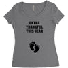 Extra Thankful This Year Women's Triblend Scoop T-shirt