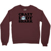 crazy lady shark Crewneck Sweatshirt