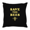 Save The Bees Throw Pillow