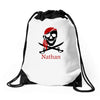 personalized pirate Drawstring Bags