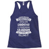 Super Cool Grandmother Of A Freaking Awesome Grandson Racerback Tank