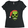 santa clous skeleton Women's Triblend Scoop T-shirt