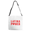 latina power with heart Adjustable Strap Totes