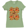 pumpkin pattern Ladies Fitted T-Shirt