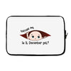 December Peeking Out Baby Girl Laptop sleeve