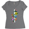Pride Floral LGBT Colors Women's Triblend Scoop T-shirt