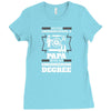 Never Underestimate A Papa With An Engineer Degree Ladies Fitted T-Shirt