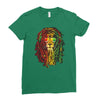 new! men's rasta vibe lion Ladies Fitted T-Shirt
