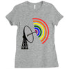 gaydar gay rainbow radar Ladies Fitted T-Shirt