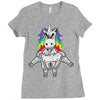 Gym Unicorn Ladies Fitted T-Shirt