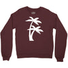 palm tree sticker vinyl decal tropical island beach ocean wall car win Crewneck Sweatshirt