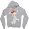 melted logo Zipper Hoodie