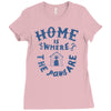 home is where the paws are Ladies Fitted T-Shirt