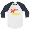 little boobed and tattoed 3/4 Sleeve Shirt