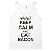 keep calm and eat bacon t shirt funny parody meat tee food pig hog bre Tank Top
