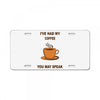 funny coffee License Plate