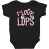 i love lops lots Baby Bodysuit