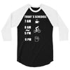 today's beer schedule cycling 6am 3/4 Sleeve Shirt